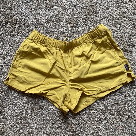 Patagonia Shorts Patagonia Yellow Baggy Short Shorts Poshmark